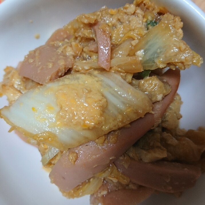 節約!白菜の玉子とじ!